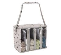 Hobby Gift Knitting Bag Bee – Large, Removable Dividers, Multiple Pockets, PVC Cover, 24x40x30cm