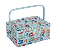 Hobby Gift Large Sewing Craft Hobby Storage Box, Rectangle, Sewing Machines Blue