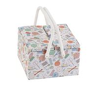 Hobby Gift Large Sewing Craft Hobby Storage Box, Twin Lid, Square, Happydashery