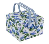 Hobby Gift Large Twin Lid Sewing Box - Fabric Storage Box With Handle 25 X 25 X 17Cm