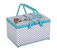 Hobby Gift Large Twin Lid Sewing Craft Hobby Storage Box, Applique Owl