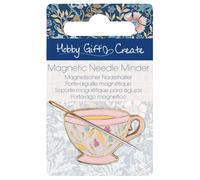 Hobby Gift Magnetic Needle Minder, Cross Stitch Accessories - Teacup | Magnetic needle holder for cross stitch, embroidery and hand sewing