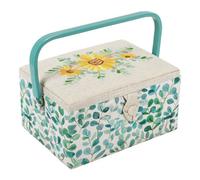 Hobby Gift Medium Sewing Box - Fabric Storage Box With Handle 25.5 X 18.5 X 14.5Cm