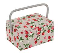 Hobby Gift Medium Sewing Box - Fabric Storage Box With Handle 25.5 X 18.5 X 14.5Cm