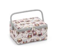 Hobby Gift Exclusive Medium Sewing Craft Storage Box, Wood, Hoot, (L/W/H) 25.5 x 18.5 x 14.5cm