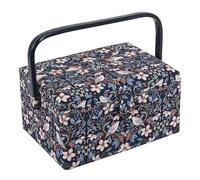 Hobby Gift Medium Sewing Box Organiser with Handle - Cotton Basket Sewing Storage Box, Craft Storage Boxes with Compartments for Tools & Accessories - 18.5 x 25.5 x 14.5cm, Blossom Birds