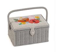 Hobby Gift Sewing & Craft Storage Box – Embroidered Wildflowers – Medium