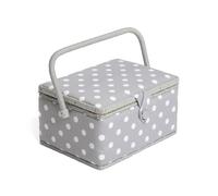 Hobby Gift Exclusive Medium Sewing Craft Storage Box, Grey Spot, 26 x 19 x 14.5cm