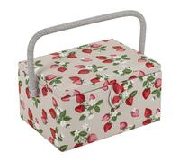 Hobby Gift Medium Sewing Storage Box - Strawberries - 18.5 x 25.5 x 14.5cm