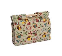 Hobby Gift MR4687/29 Owl Print on Natural Craft/Knitting Storage Bag 11x42x31½cm