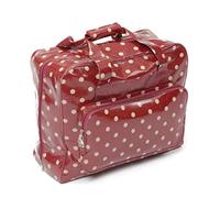 Hobby Gift MRB.003 PVC Sewing Machine Bag Polka, Cotton, Burgandy, 44x19x37 cm, Burgundy