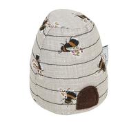 Hobby Gift Novelty Beehive Pincushion - Cute Holder for Sewing Quilting Needles, Accessories for Needlework DIY Crafts Dressmaking - 100% Cotton Fabric, Bees, 8.5 x 8.5 x 11cm