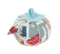 Hobby Gift Novelty Fabric Pincushion - 10.5 x 10.5 x 9cm - Tomato Sew Retro