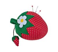 Hobby Gift Novelty Fabric Pincushion - 6.5 x 6.5 x 9cm - Strawberry