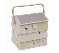 Hobby Gift Novelty Sewing Craft Hobby Storage Box, Embroidered, Bee Hive with Drawer