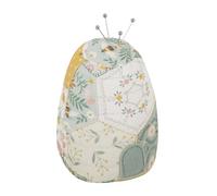 Hobby Gift Patchwork Pin Cushion - Beehive Shaped Novelty Sewing Accessory with Handy Pin & Needle Storage Flat-Base Design for Worktop Use 8 x 8 x 8.5 cm