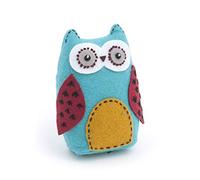 Hobby Gift PCO 95 Owl Sewing Pincushion with Soft Cotton Fabric Cushion Pin Patchwork Holder Arts Crafts & Sewing, Multi-Coloured, 12 x 8.5 x 4.5cm