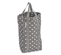 Hobby Gift Reversible Fold Out Knitting Storage Bag with Knitting Needle Pockets and Handles, Grey Linen Spot, (MR4708 8)