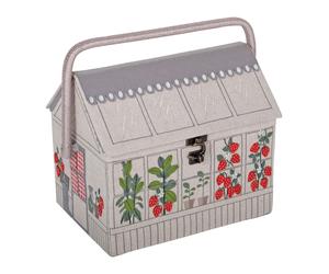 Hobby Gift Sewing Box Embroidered Strawberry Greenhouse