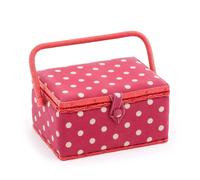 Hobby Gift: Sewing Box (M): Red Spot: Item size: (d/w/h) 18.5 x 25.5 x 14.5cm.