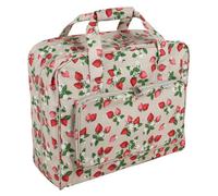 Hobby Gift Exclusive Sewing Machine Bag PVC Padded Carrying Bag Extra Accessories Storage 20 x 44 x 38cm, Strawberries