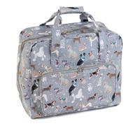 Hobby Gift Exclusive Sewing Machine Bag PVC Padded Carrying Bag Extra Accessories Storage 20 x 44 x 38cm, Grey Dogs