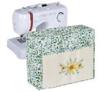 Hobby Gift Sewing Machine Cover with Pockets - Protective Cover Against Dust, Includes Pockets for Sewing Machine Accessories, Fits Most Standard Machines - 33.5 x 44 x 21cm, Eucalyptus