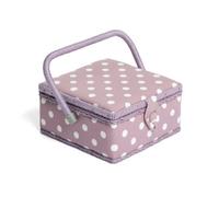 Hobbygift MRSQ Value: Sewing Box (S): Mauve Spot, Cotton Blend 20x20x11 cm