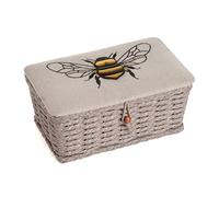 Hobby Gift Bee Small Linen Wicker Sewing Box