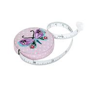 Hobby Gift Tape Measure - Retractable Fabric Covered Sewing Tape Measure - 150cm/60 inch - Bugs & Butterflies