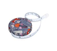 Hobby Gift Tape Measure - Retractable Fabric Covered Sewing Tape Measure - 150cm/60 inch - Woodland Toadstool