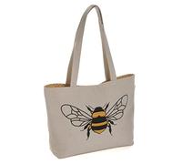 Hobby Gift Unisex's HGTBMA Knitting Sewing Project Travel Tote Bag, Applique Linen, Bee, 10.5 x 31.5 x 27.5cm