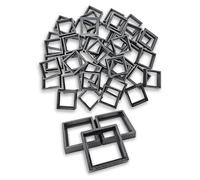 Hobby Heaven 20 to 25mm Square Bases Size Converters For Warhammer Bases - Black Miniature Bases Converters for Wargaming Miniatures Figures - Model Painting Wargame Miniatures (50 pcs)