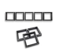 Hobby Heaven 20 to 25mm Square Bases Size Converters For Warhammer Bases - Black Miniature Bases Converters for Wargaming Miniatures Figures - Model Painting Wargame Miniatures (5 pcs)