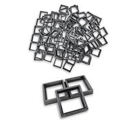 Hobby Heaven 20 to 25mm Square Bases Size Converters For Warhammer Bases - Black Miniature Bases Converters for Wargaming Miniatures Figures - Model Painting Wargame Miniatures (100 pcs)