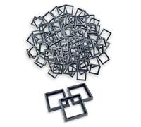 Hobby Heaven 25 to 30mm Square Bases Size Converters For Warhammer Bases - Black Miniature Bases Converters for Wargaming Miniatures Figures - Model Painting Wargame Miniatures (100 pcs)
