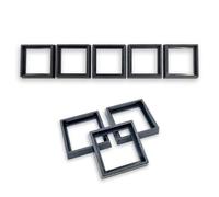 Hobby Heaven 25 to 30mm Square Bases Size Converters For Warhammer Bases - Black Miniature Bases Converters for Wargaming Miniatures Figures - Model Painting Wargame Miniatures (5 pcs)