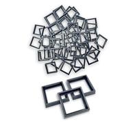 Hobby Heaven 25 to 30mm Square Bases Size Converters For Warhammer Bases - Black Miniature Bases Converters for Wargaming Miniatures Figures - Model Painting Wargame Miniatures (50 pcs)
