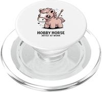 Hobby Horse Artist At Work Cute Pony Rider PopSockets PopGrip for MagSafe
