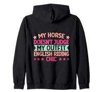 Hobby Horse Rider My Outfit Chic English Riding Horse Zip Hoodie