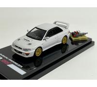Hobby Japan Subaru Impreza 22B STI White Rally Base Car With Engine 1:64 Scale HJ641041W