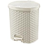 HOBBY LIFE 11.5 Litre Plastic No 2 Rattan Pedal Dustbin