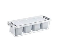 Hobby Life 4 Compartment 3.5L Organiser Box Clear (One Size)