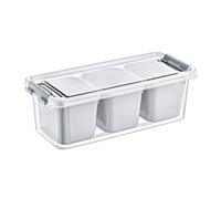 Hobby Life Deep Grand 3 Compartments 1.8L Organiser Box Clear (One Size)