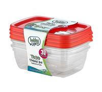 Hobby Life Rectangular Food Storage Box (Pack Of 3) Red (7Cm X 9Cm X 13Cm)