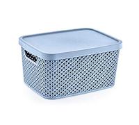 Hobby Life Storage Basket with Lid, 7 Litre Storage Box, 27.5 x 27.8 x 15 cm