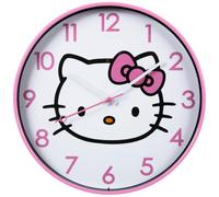 Hobby Lobby Hello Kitty Wall Clock, 9.75 Inches, Round, Pink Border & Numbers, Clear Panel, Plastic