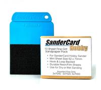 Hobby Sander for improved hand sanding. Ideal for Model Makers and Paper Crafters. Ultra-Thin design sands Wood, Card, 3D Filament, Resin, Plastic Paint and Metal. Includes Sandpaper.