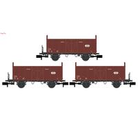 Hobbytrain 24302 SBB Fbkk Open Wagon w/SBB Logo Set (3) IV N Gauge