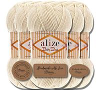 Hobby YARN Alize Baby Best Batik, 5 x 100 g, Turkish Premium Wool Baby Wool (Crema Ligera, 62)